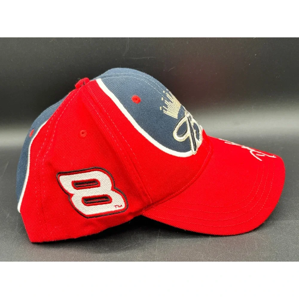 Dale Earnhardt Jr NASCAR Budweiser Racing‎ Hat Navy Red Embroidered #8 Signature
